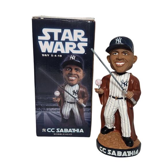 Star Wars Day NY Yankees CC Sabathia Bobblehead 5-4-19 Pre-owned - Picture 1 of 7